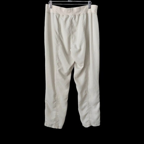 Soft Surroundings Pippa Pants Womens Medium Petite Metro Snap Hem White Beachy - Picture 3 of 9